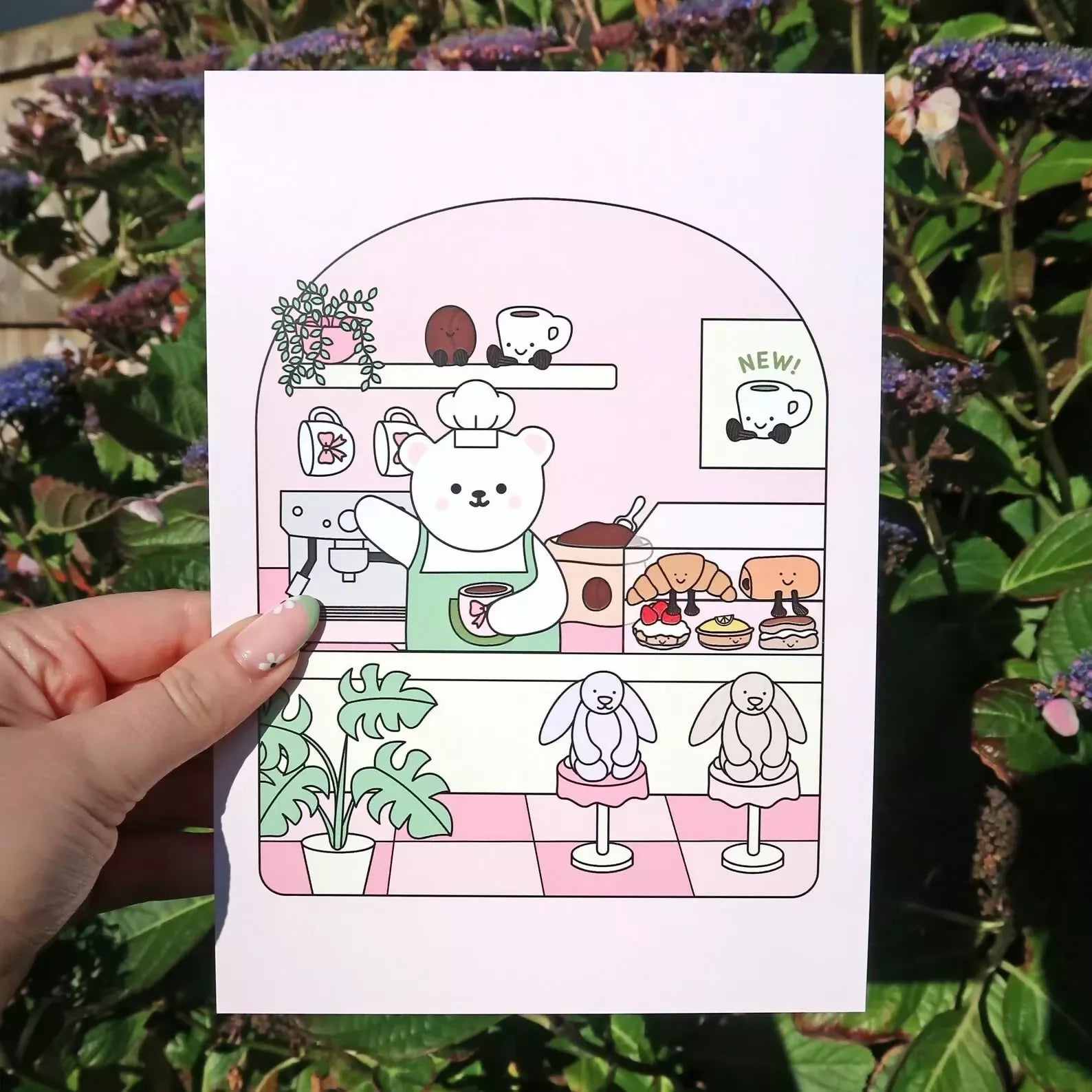 Plush Cafe A4 Art Print