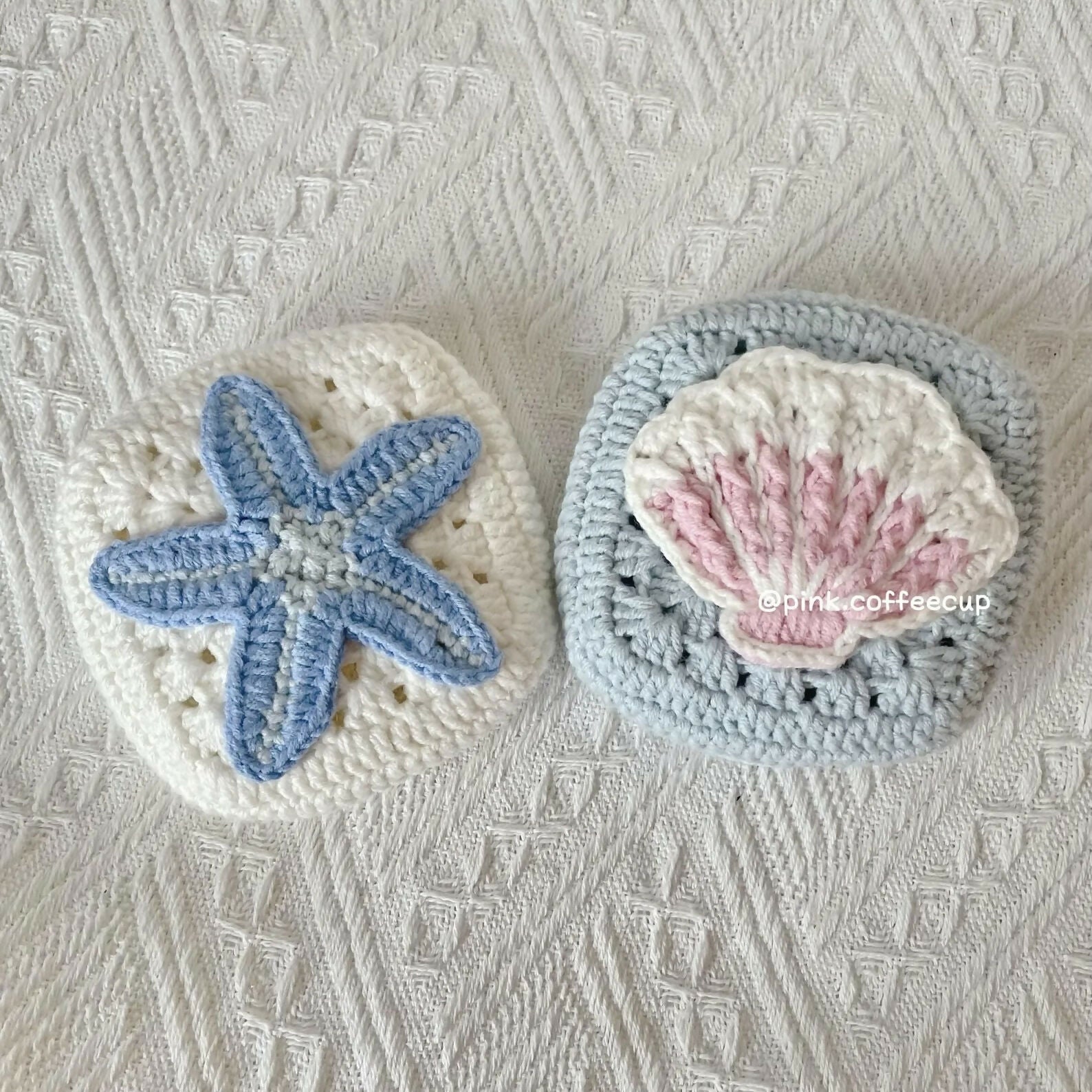 Crochet AirPods Max Star Fish and Sea Shell Mismatched Headphones Covers