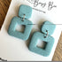 Textured Statement Dangle Earrings – Polymer Clay Drop Earrings, Modern Geometric Earrings, Handmade Clay Jewellery