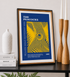 Leeds Utd Art Print PSYCHEDELIC Design in Blue