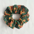 Dark Green Gingerbread Man Christmas Hair Scrunchie