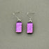 Pink Crackle Dichroic Glass Necklace and Earrings Set - Sterling Silver, Handmade by Jade Tapson Glass