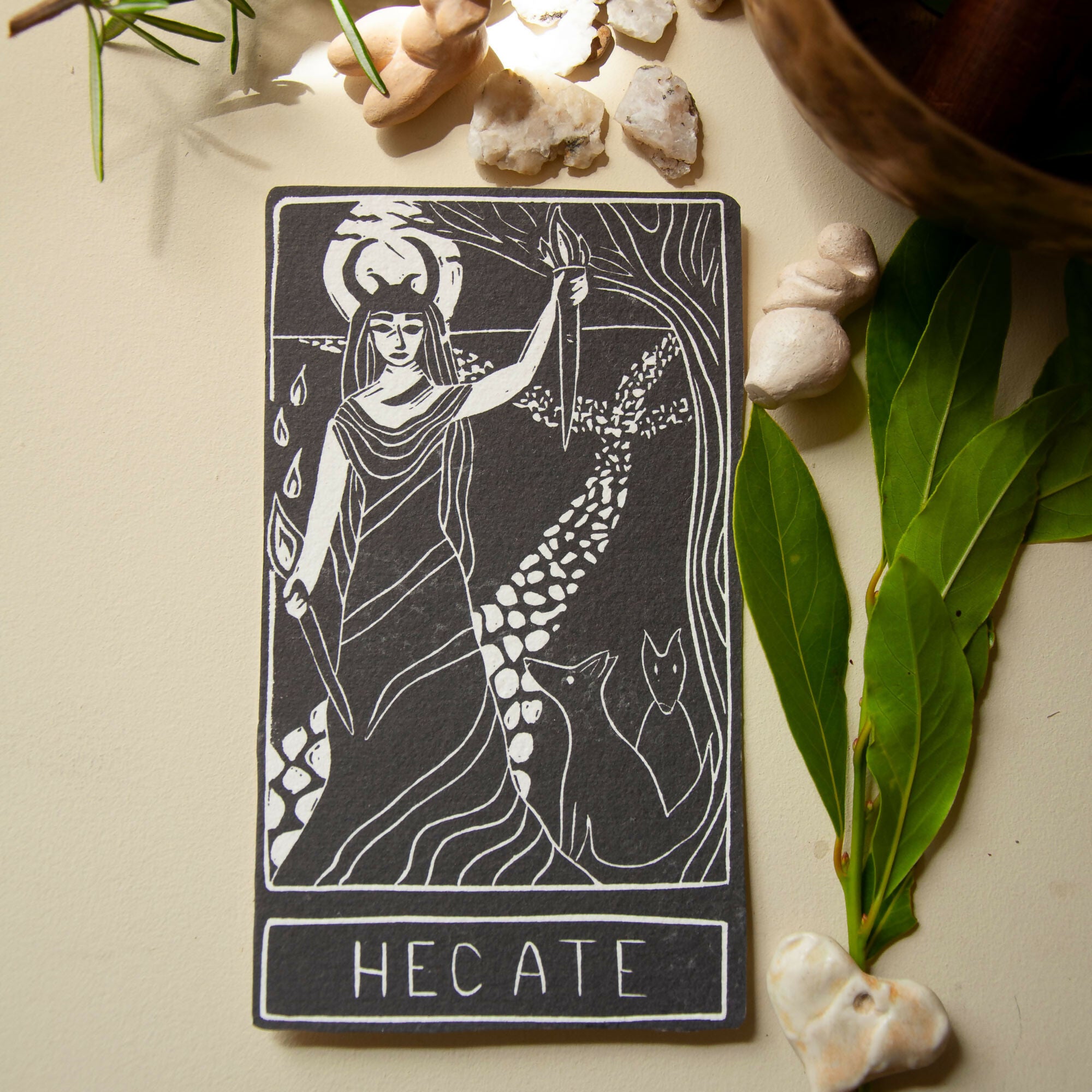 HECATE GODDESS ALTAR CARD