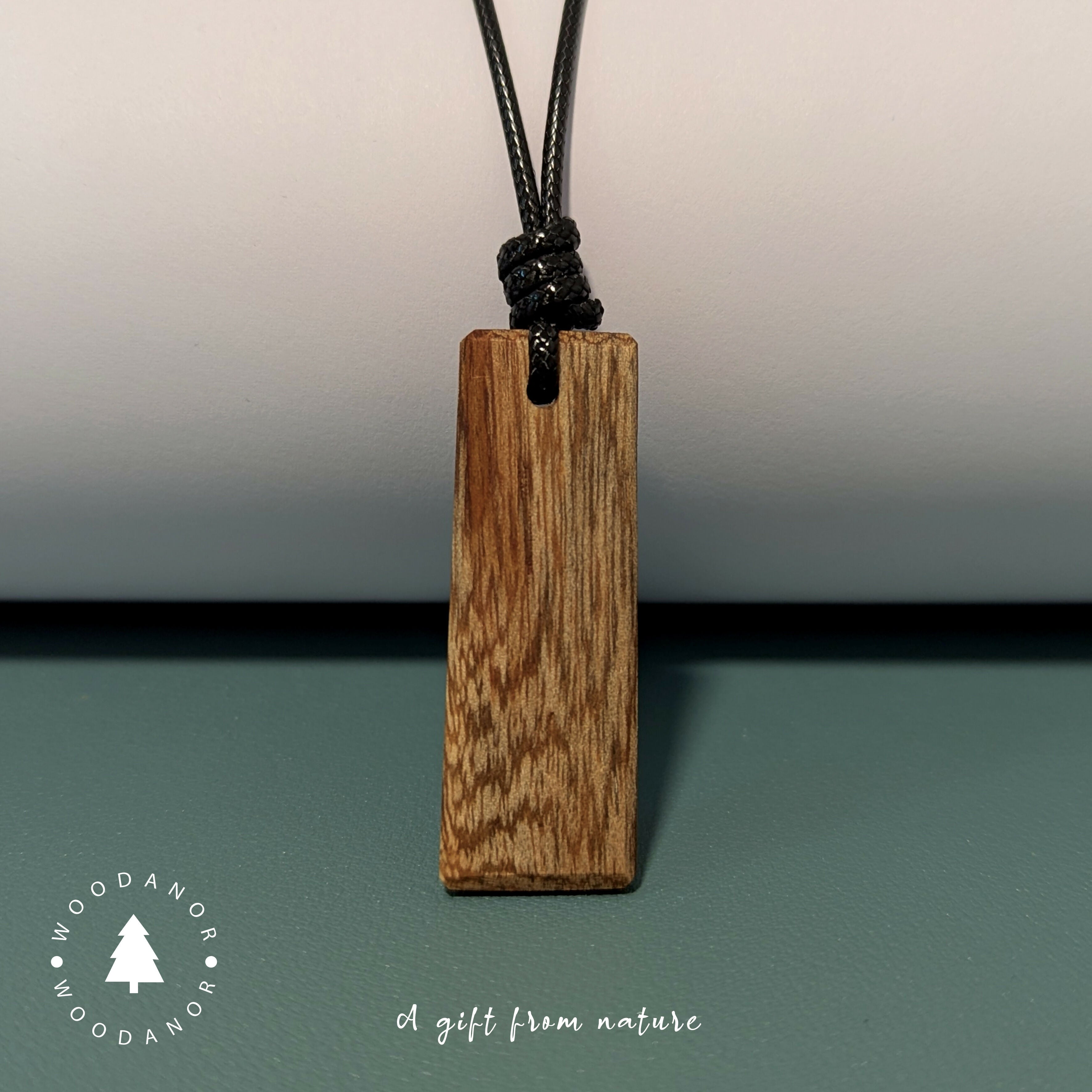 Rectangular Wooden Pendant