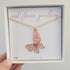 Real Flower Pink Butterfly Necklace Gold Plated