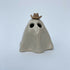 Handmade Ceramic Ghost Ornament With A Cowboy Hat