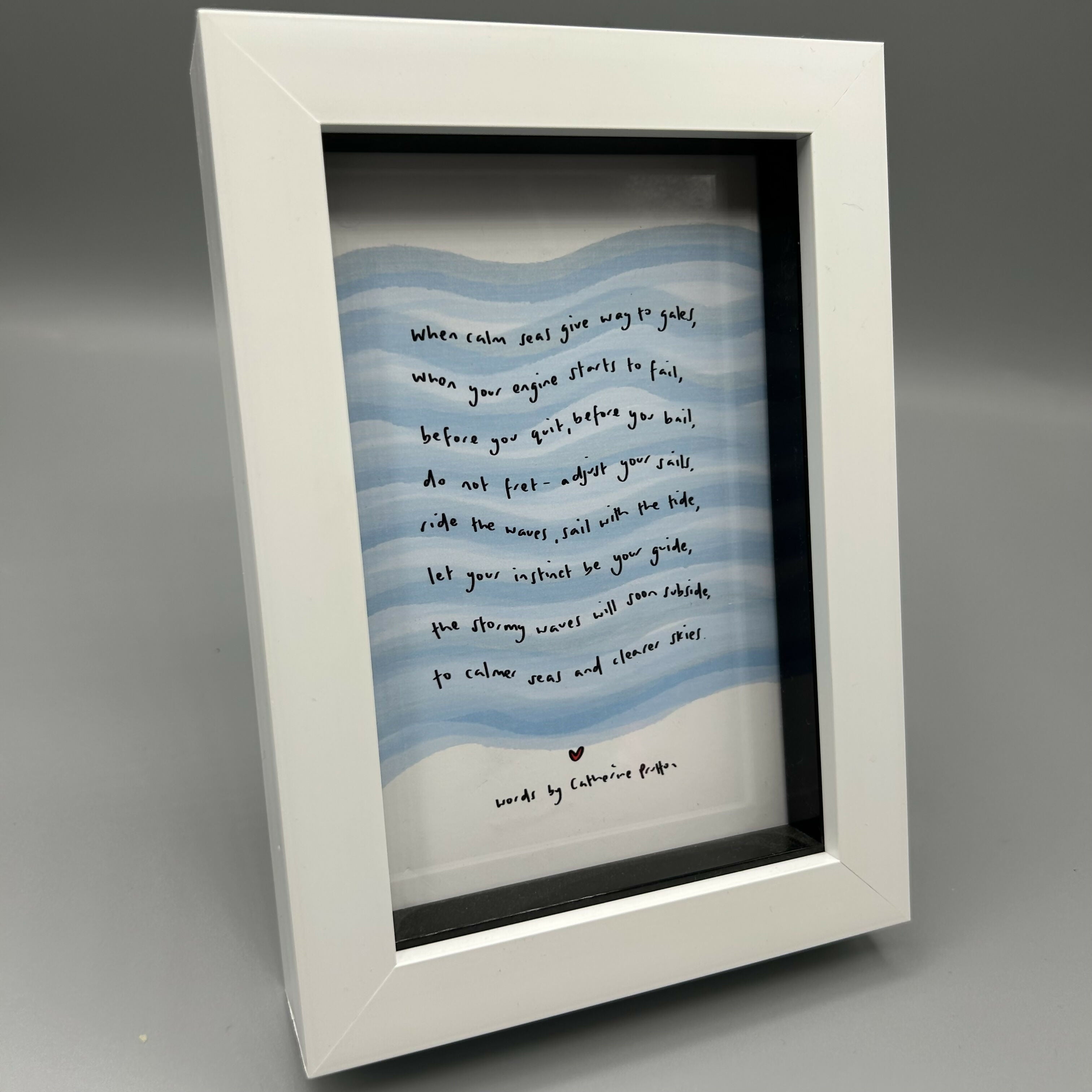 Calm Seas Framed Poem