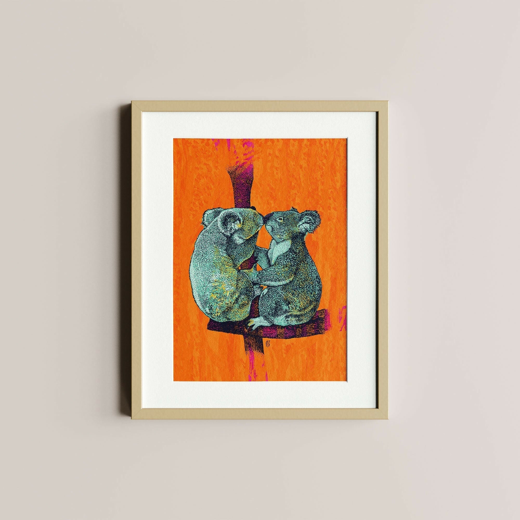 Koala Kiss Art Print