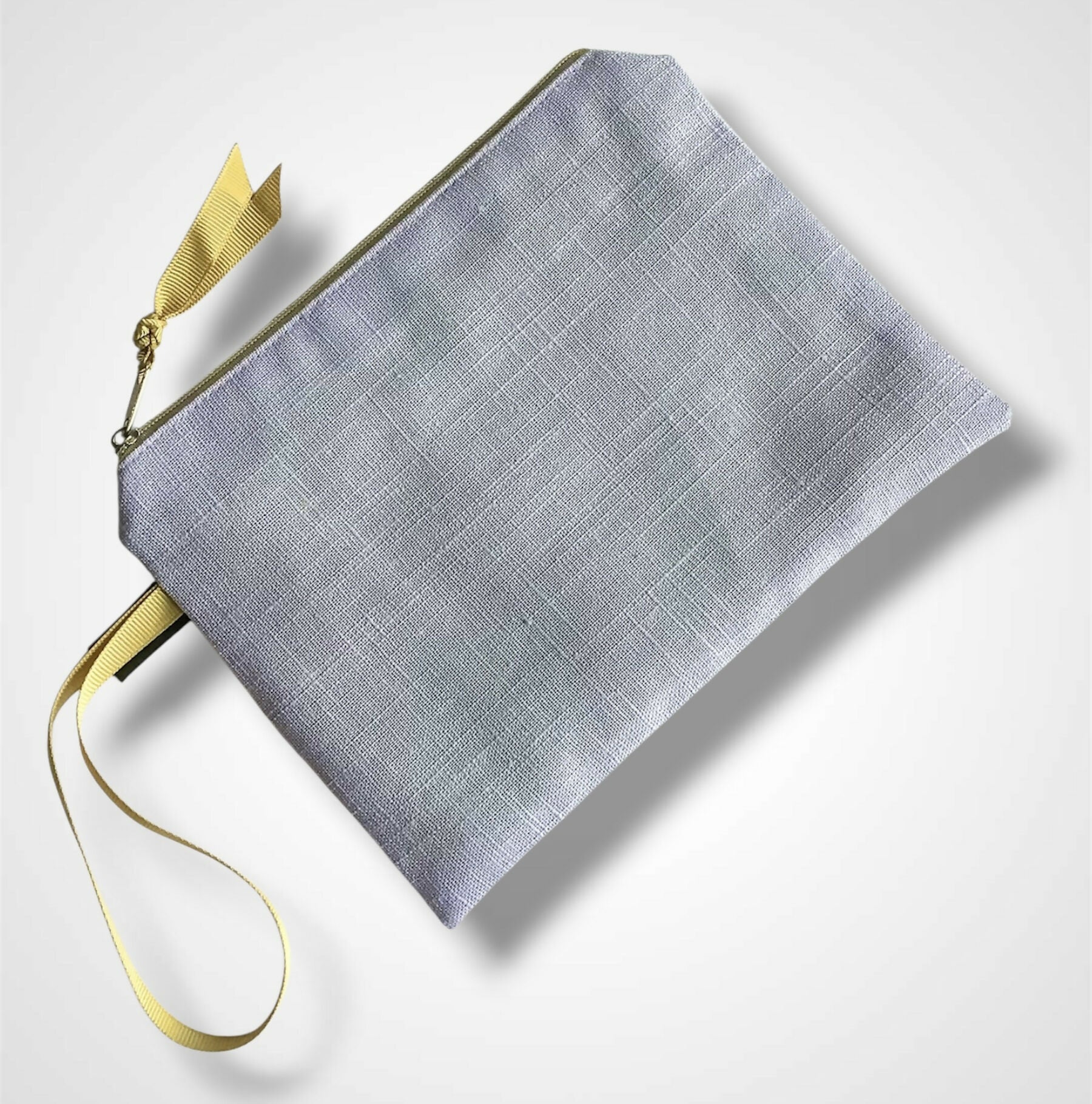 Lilac Magnolias Linen Women’s Zip-Up Pouch