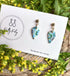 Aqua Collection - Teardrop Polymer Clay Earrings