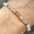 Handmade Rose Quartz, Strawberry Quartz And Selenite Stretch Bracelet