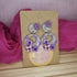 Taupe And Purple Ring Polymer Clay Earrings With Floral Detail