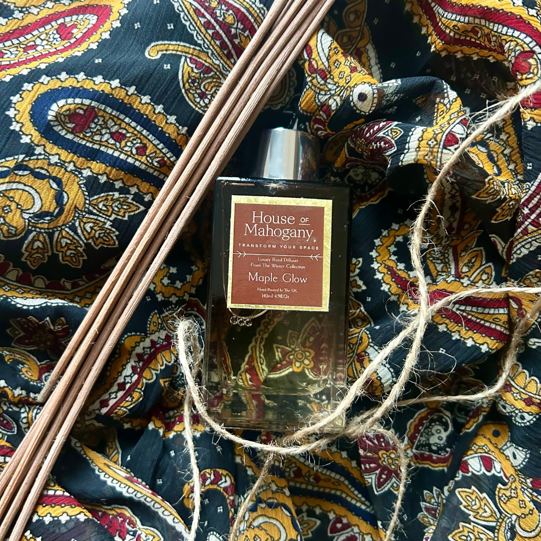 Salted Maple Reed Diffuser Maple Glow Reed Diffuser & Black Fibre Sticks