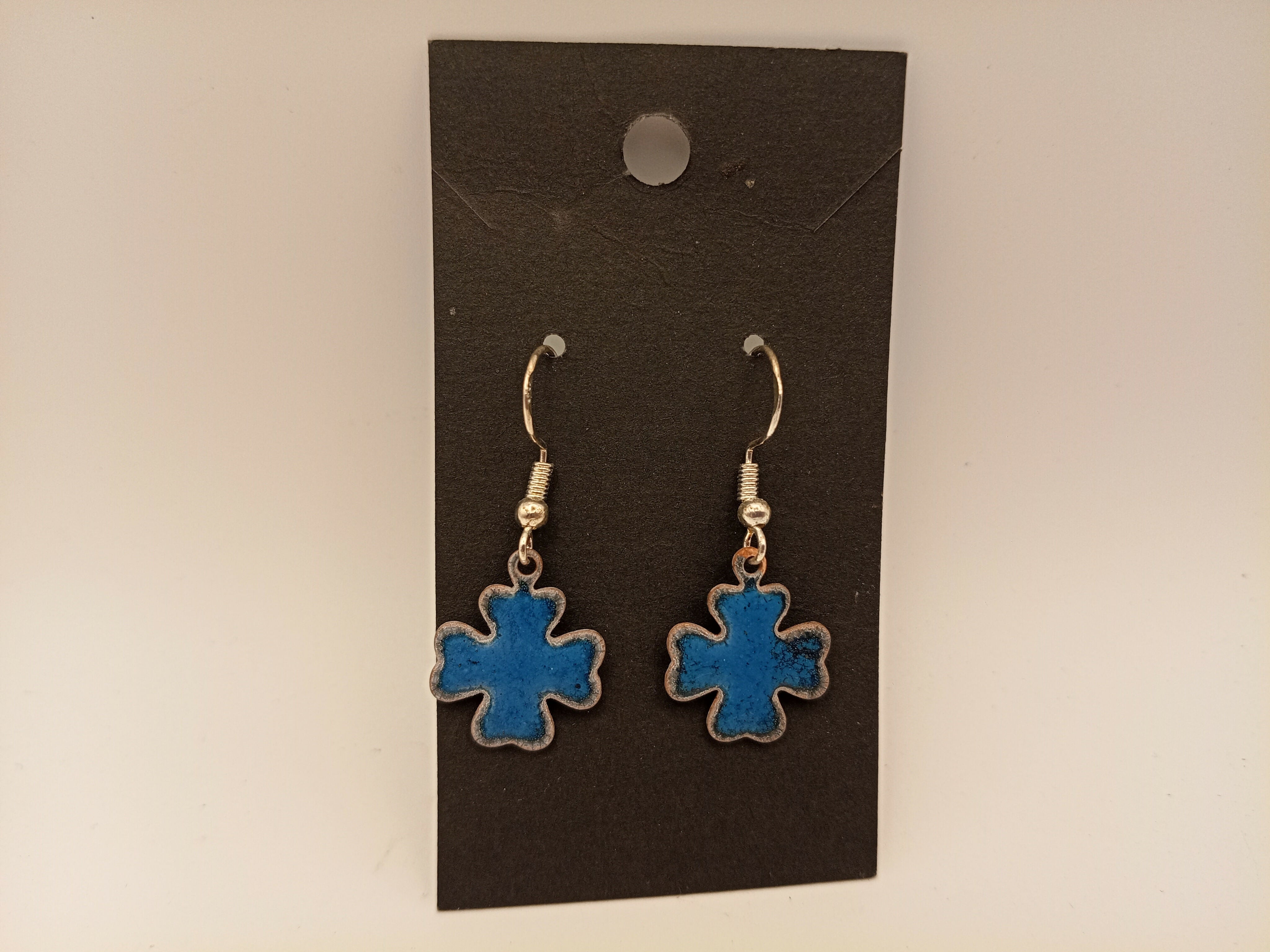 Enamel Cross Earrings