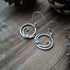 Handmade Silver Wave Earrings With Aquamarine