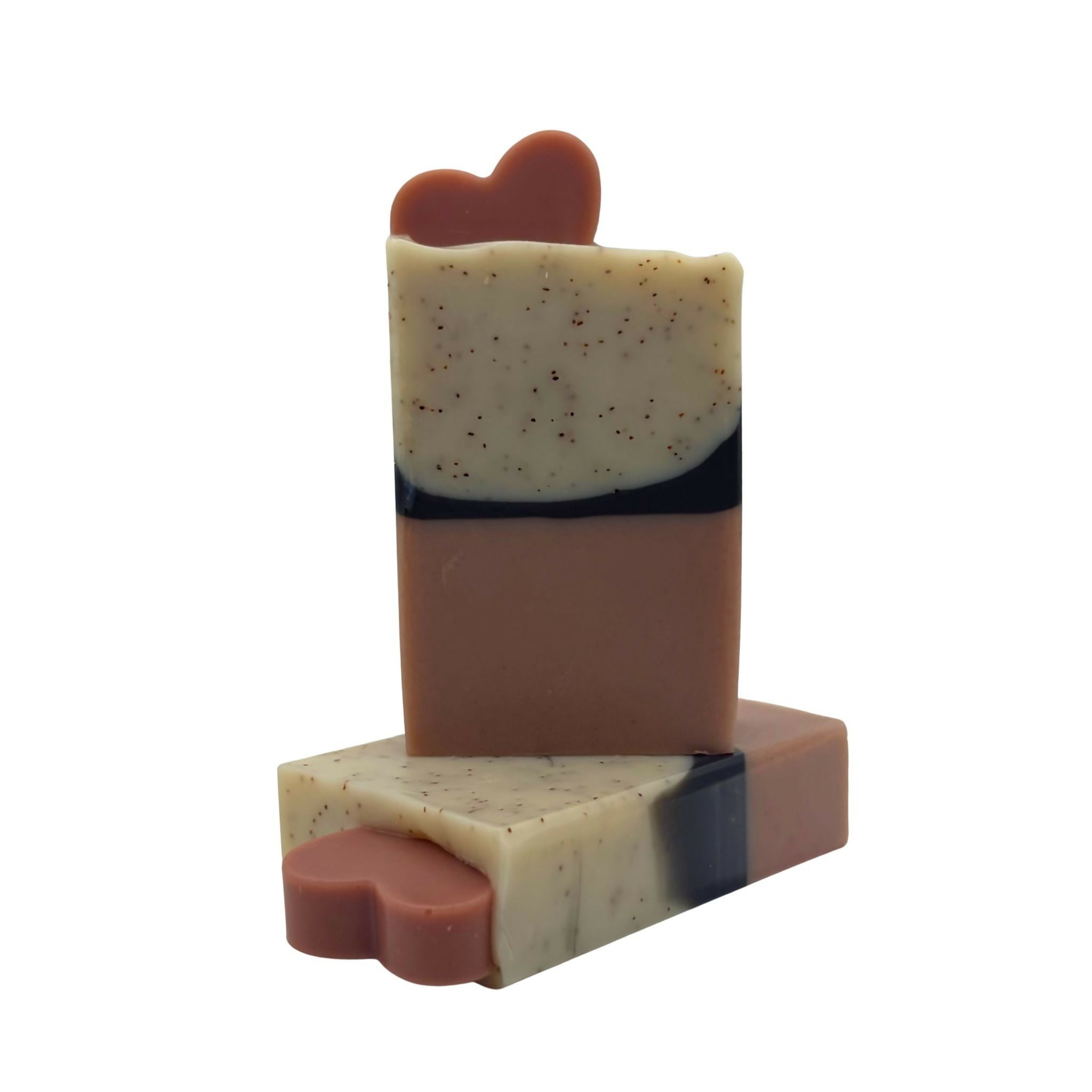 Handmade Vegan Exfoliating Soap Bar Lemon Black Pepper 100g Heart