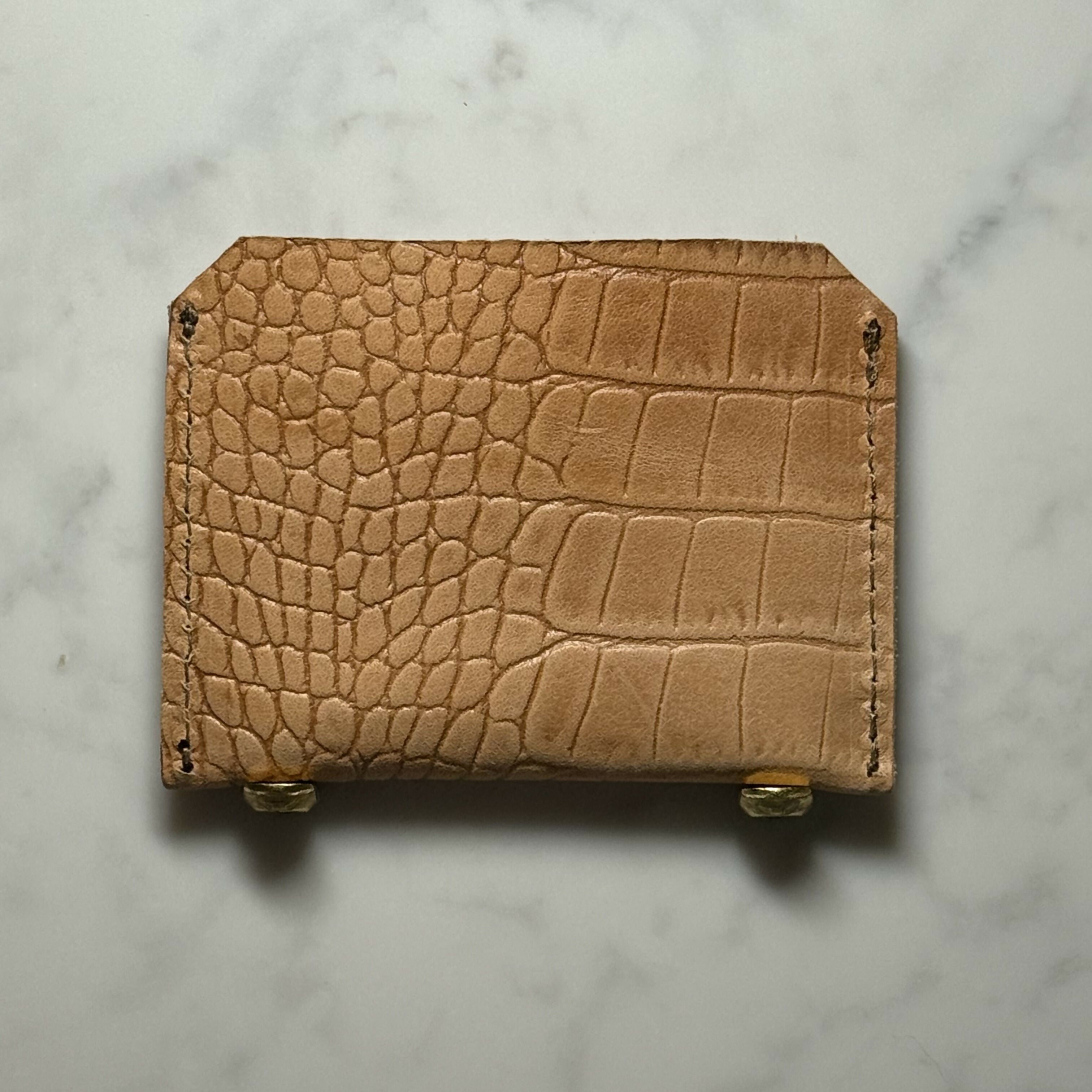 Croc Tan Carholder