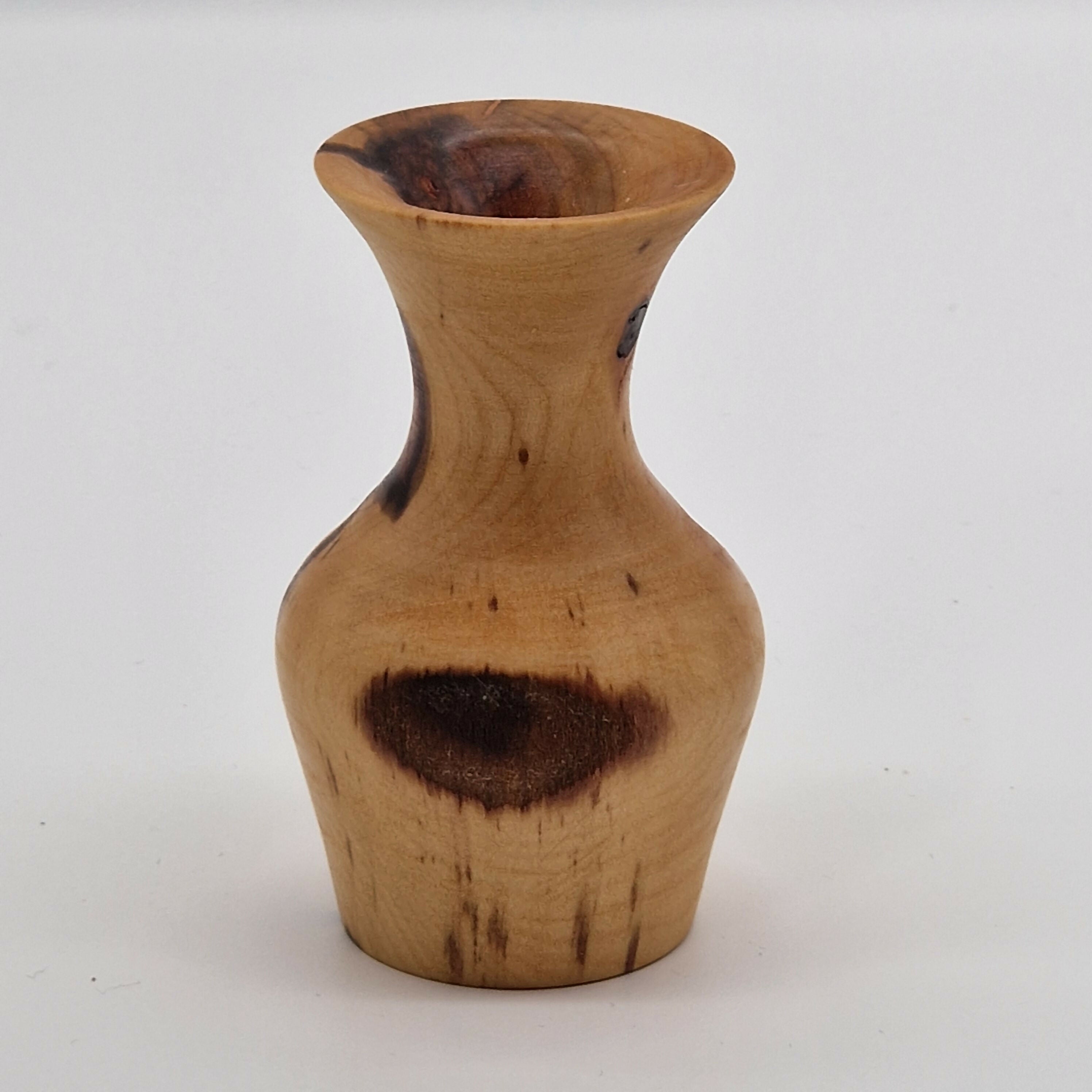 Hand Turned Bud Vase made from Damson Wood