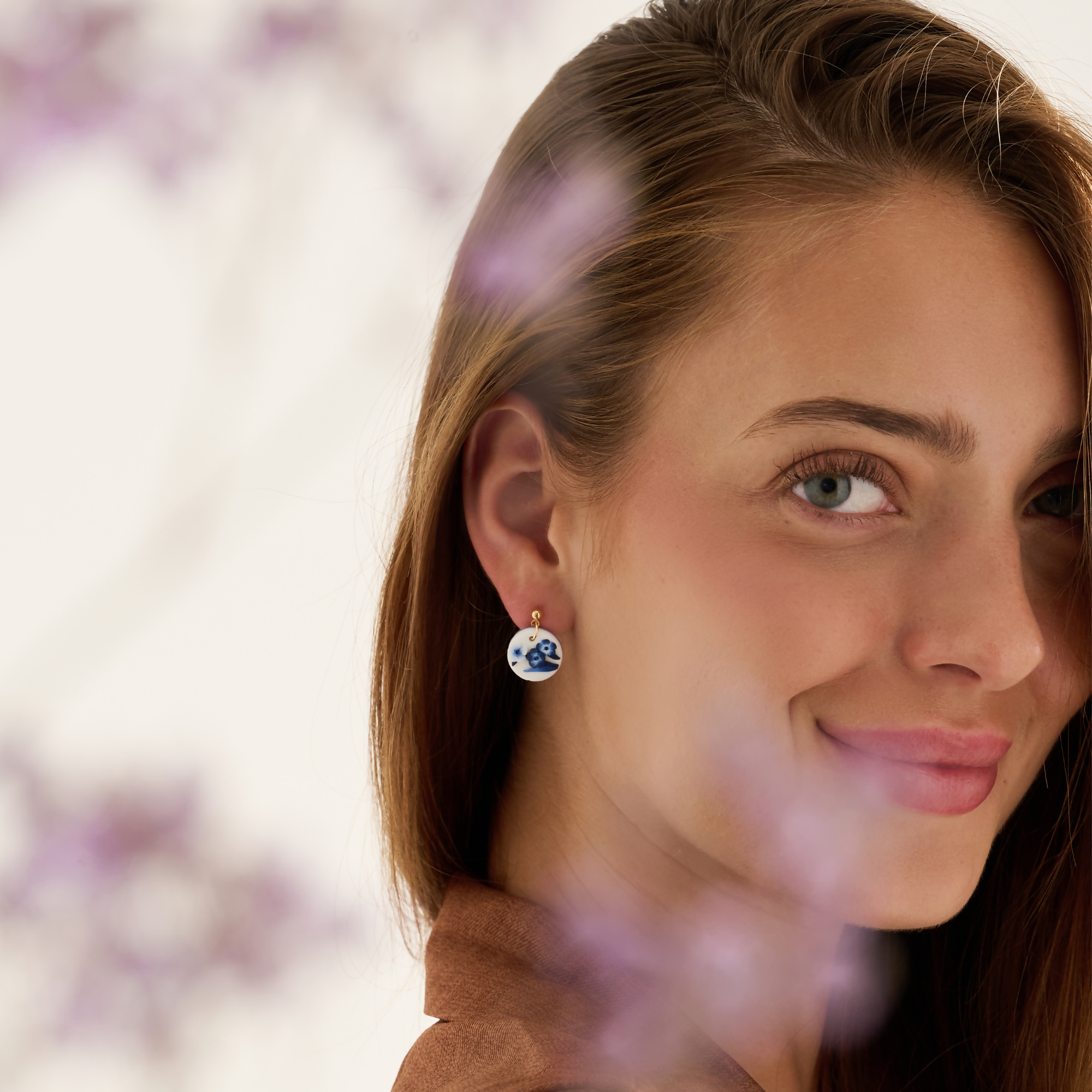 Blue China No. 6 - Handmade Polymer Clay Earrings