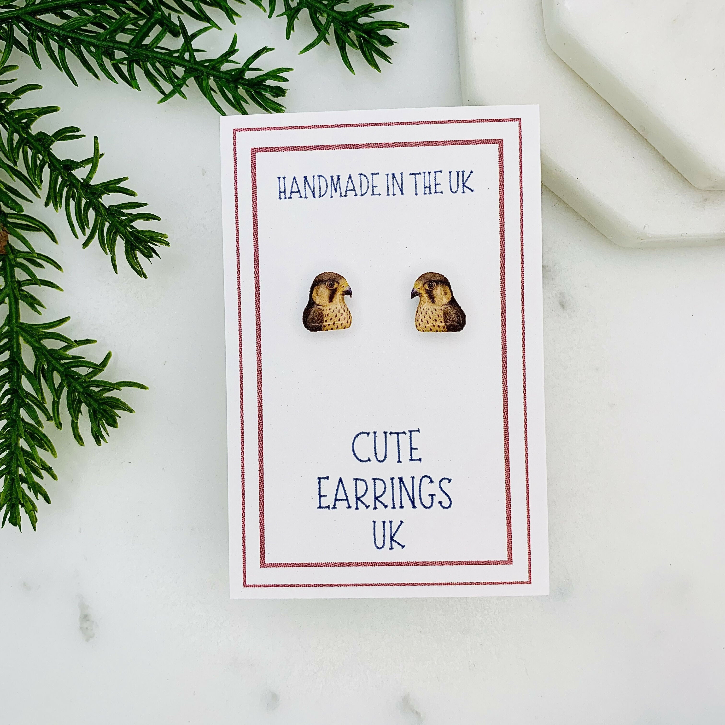 Falcon Bird Of Prey Stud Earrings