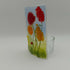 Fused Glass Orange and Red Flower Tealight