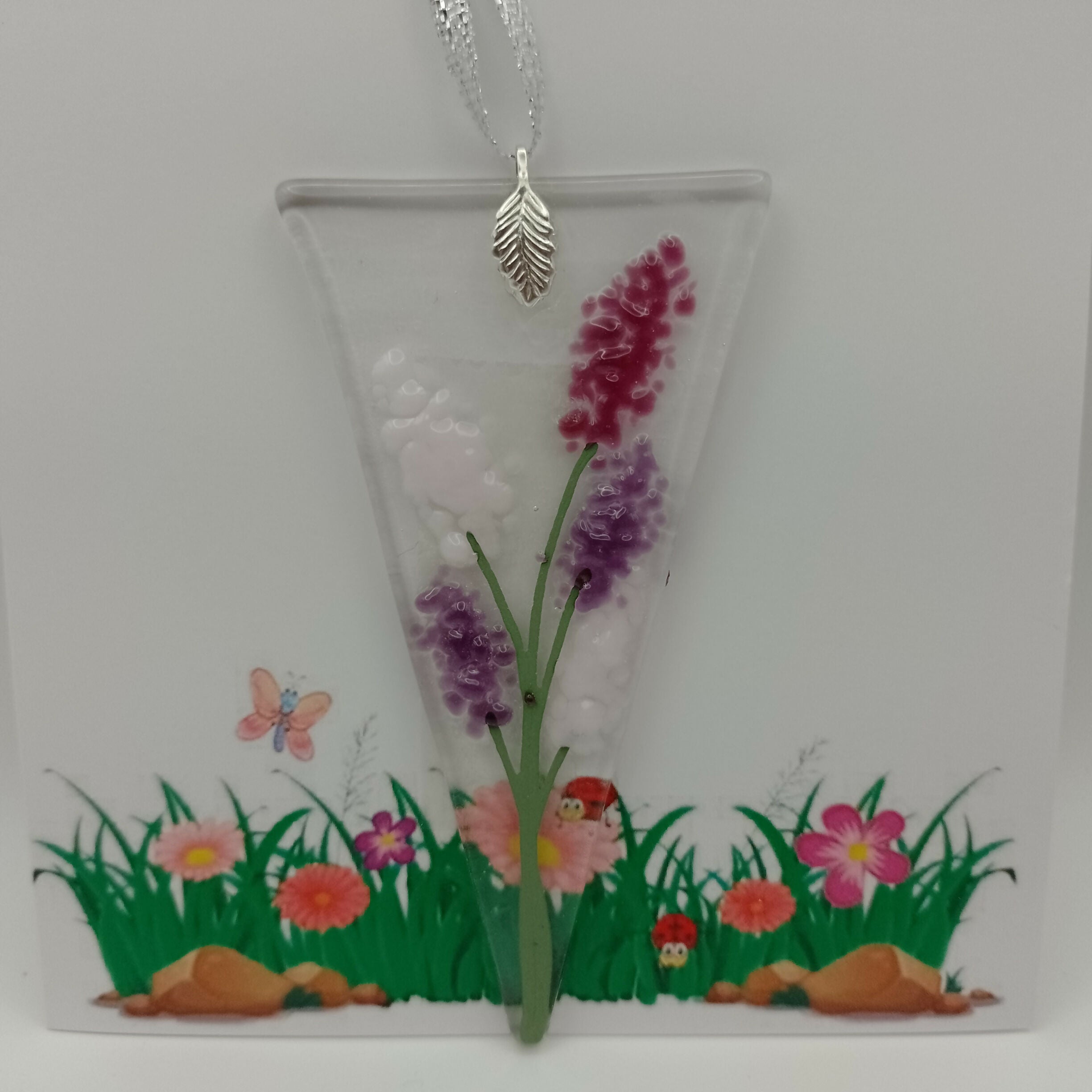 Fused Glass Flower Card