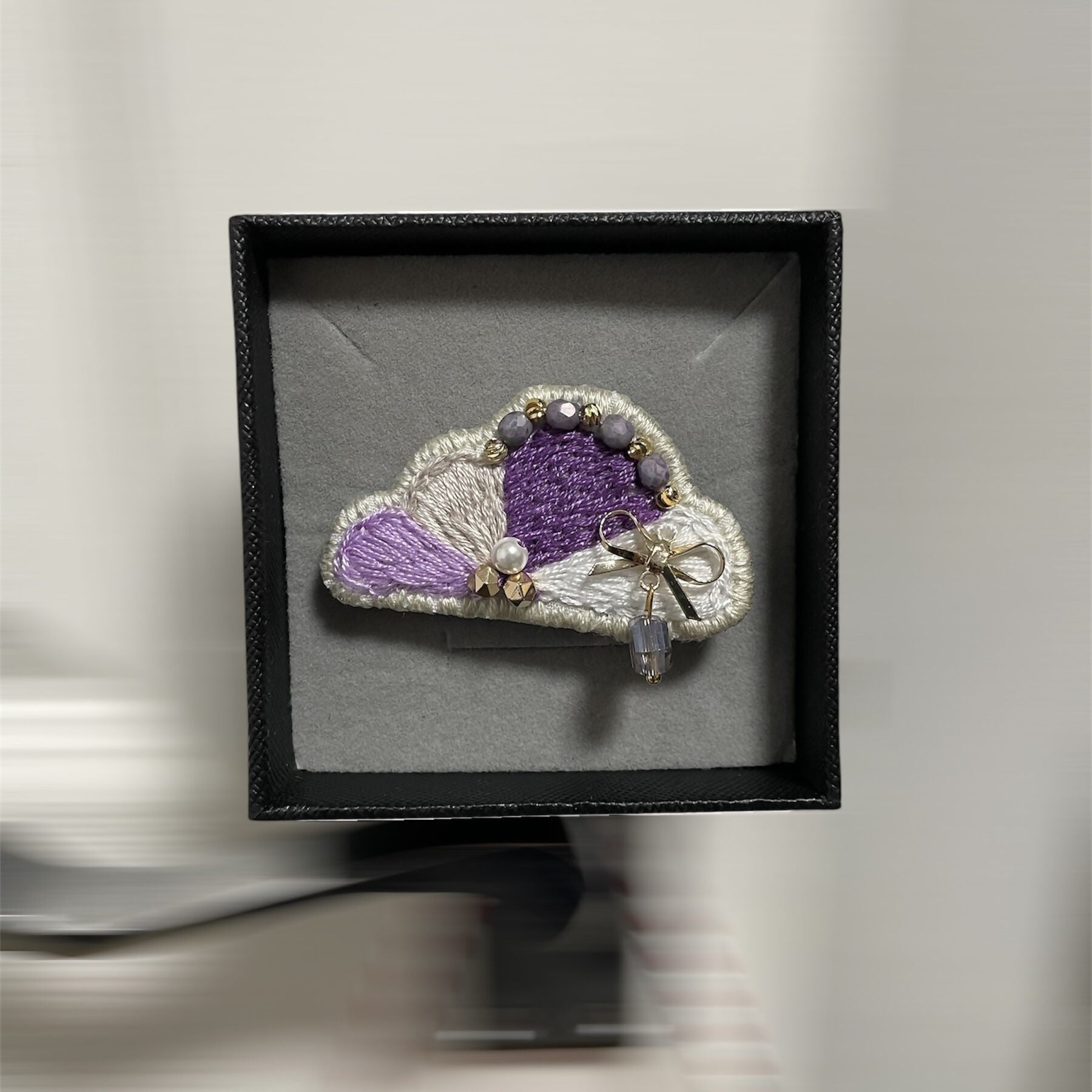 Crystal Embroidery Brooch