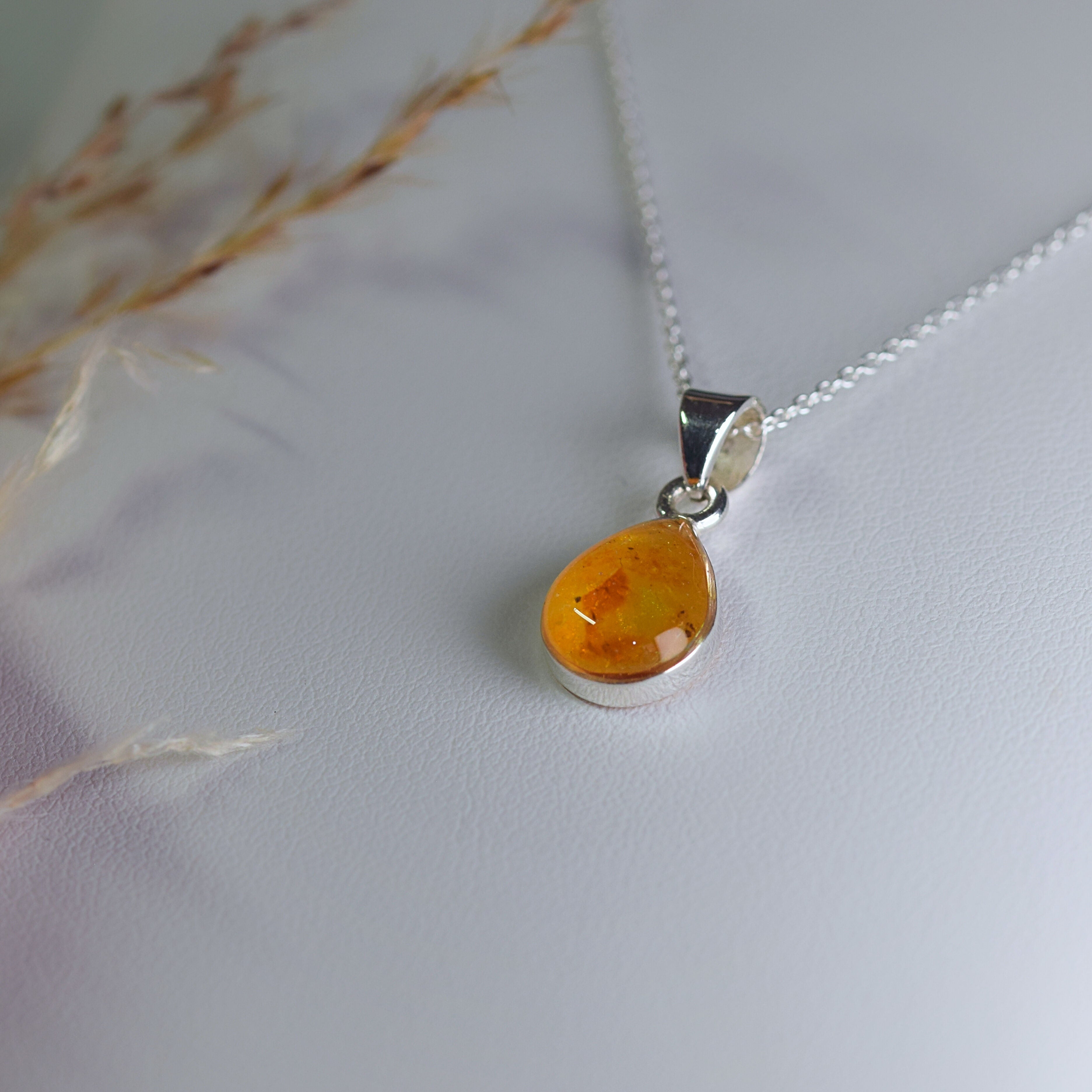 Baltic Amber Drop Necklace