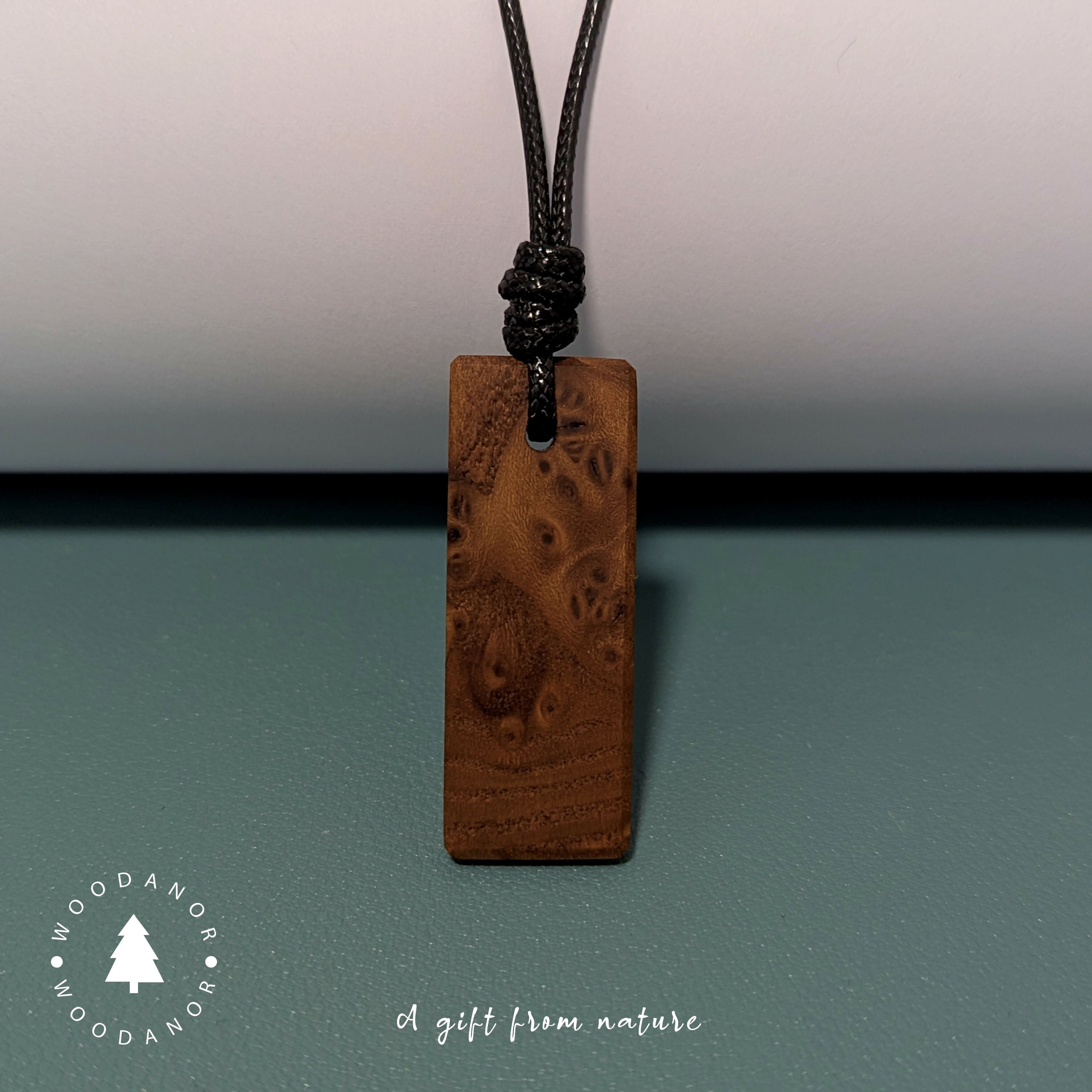 Natural Grain Wood Pendant