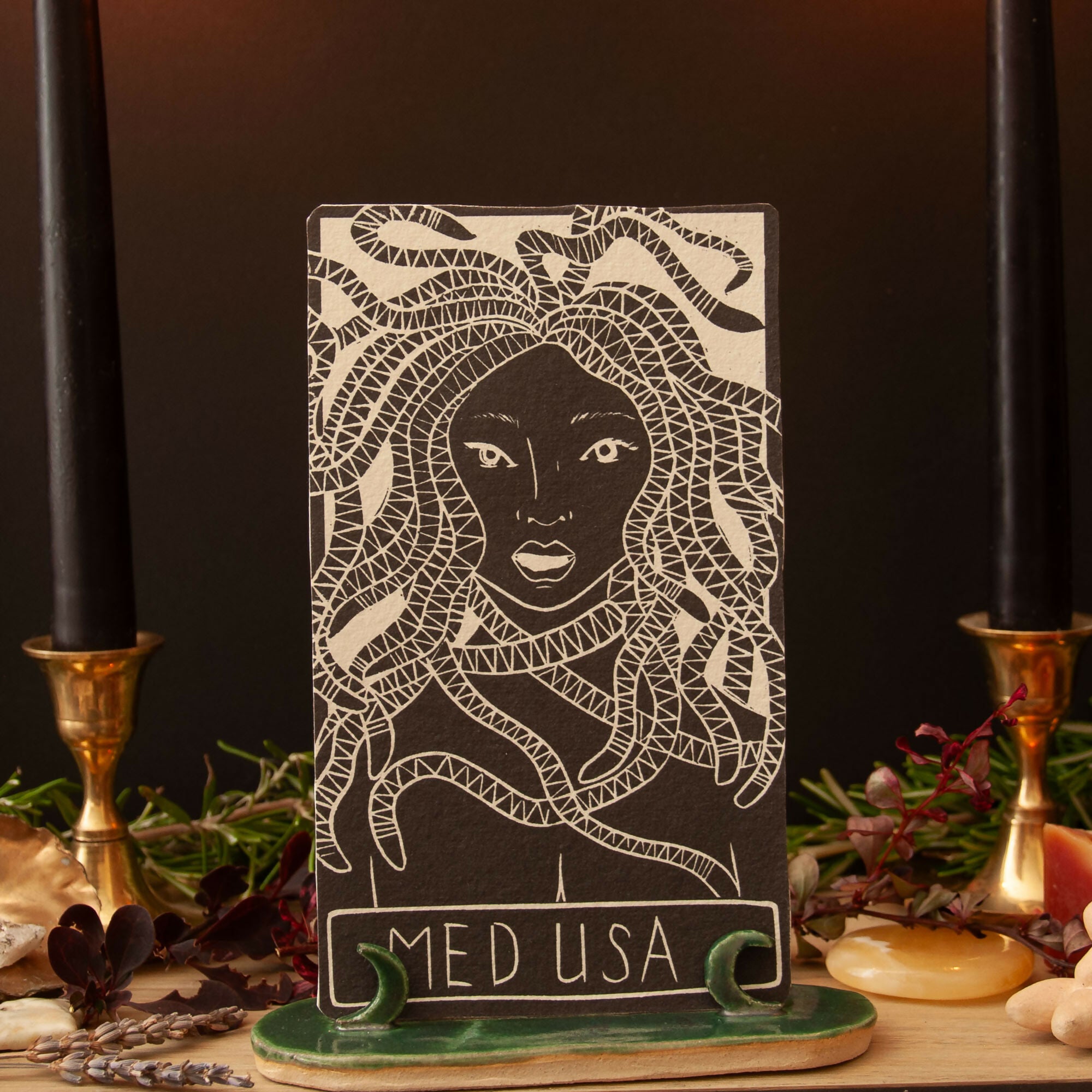 MEDUSA GODDESS ALTAR CARD