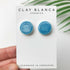 Large Speckled Sky Blue Studs