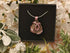 Jasper Wire Wrapped Crystal Necklace on Sterling Silver Chain