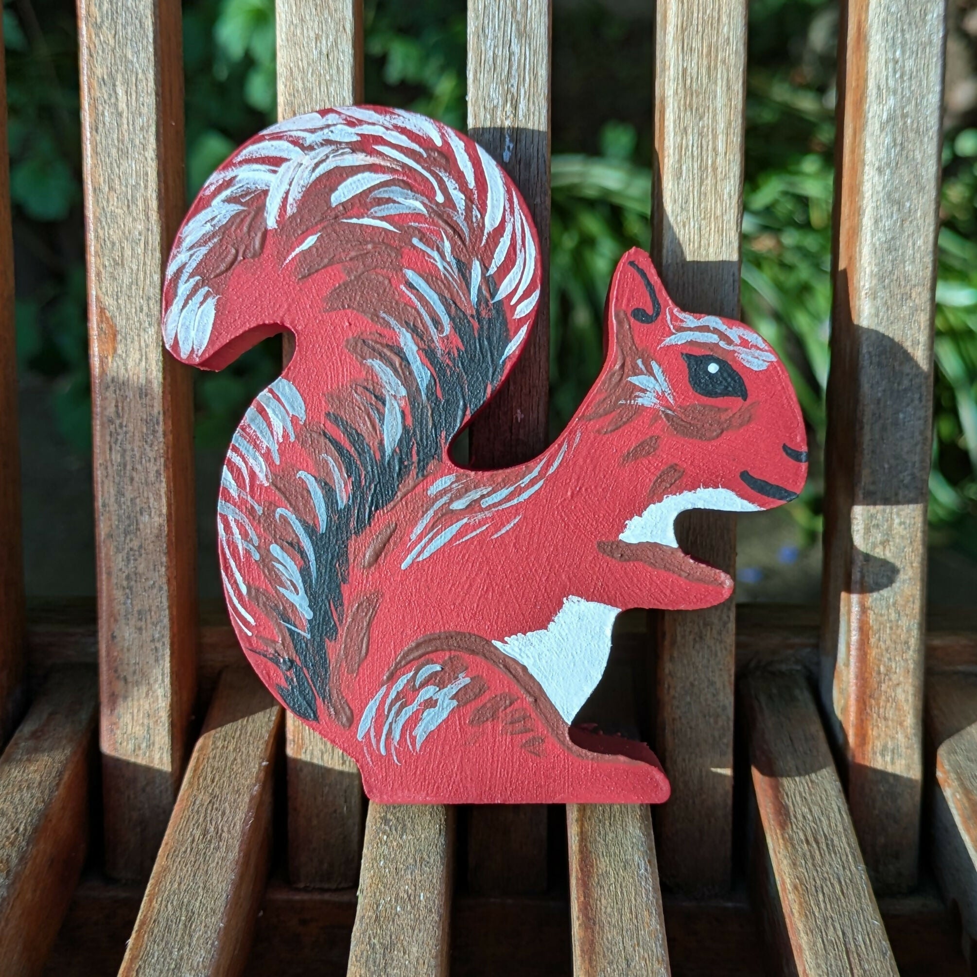 Hand Painted Wooden Squirrel