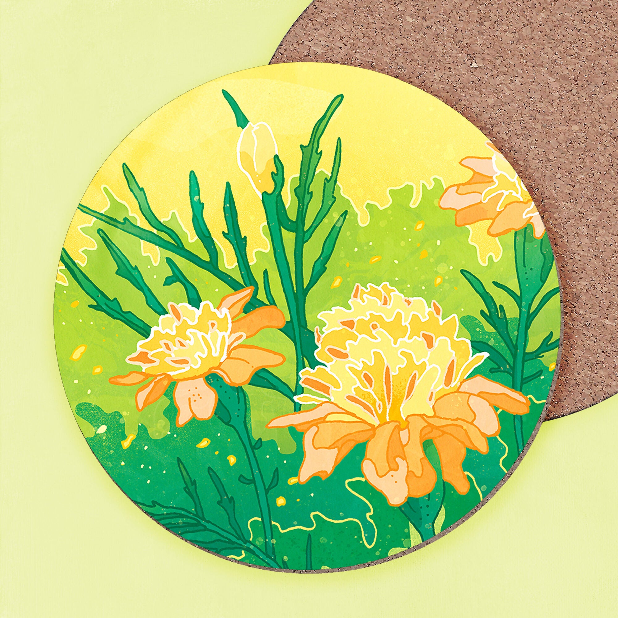 Yellow Flowers Coaster