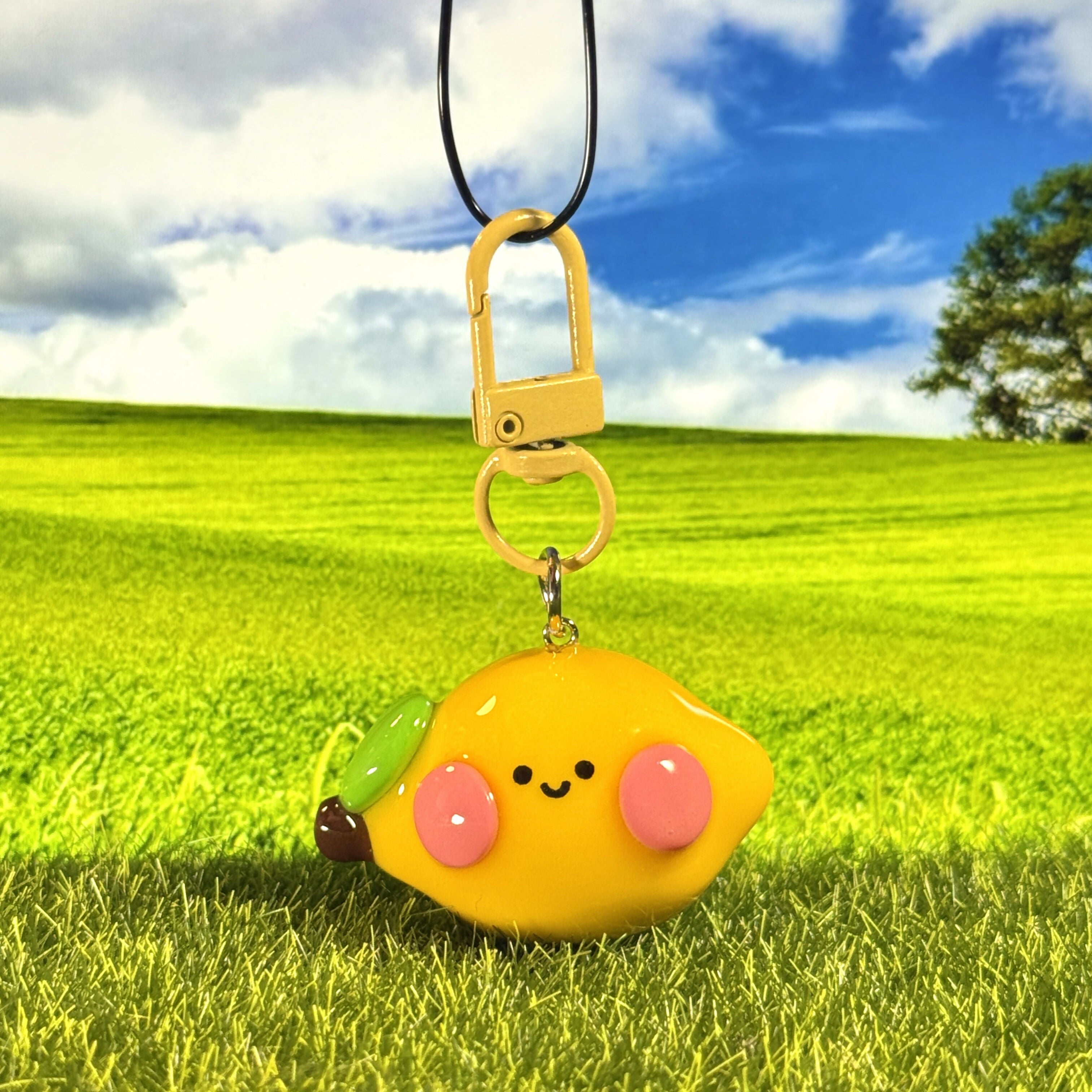 Happy Lemon Keychain