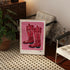 Let's Go Girls Cowboy Boots Pink Art Print