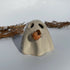 Handmade Ceramic Ghost Ornament With A Pumpkin