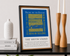 Leeds Rhinos Art Print BRING ON THE RHINOS LYRICS Design in Blue