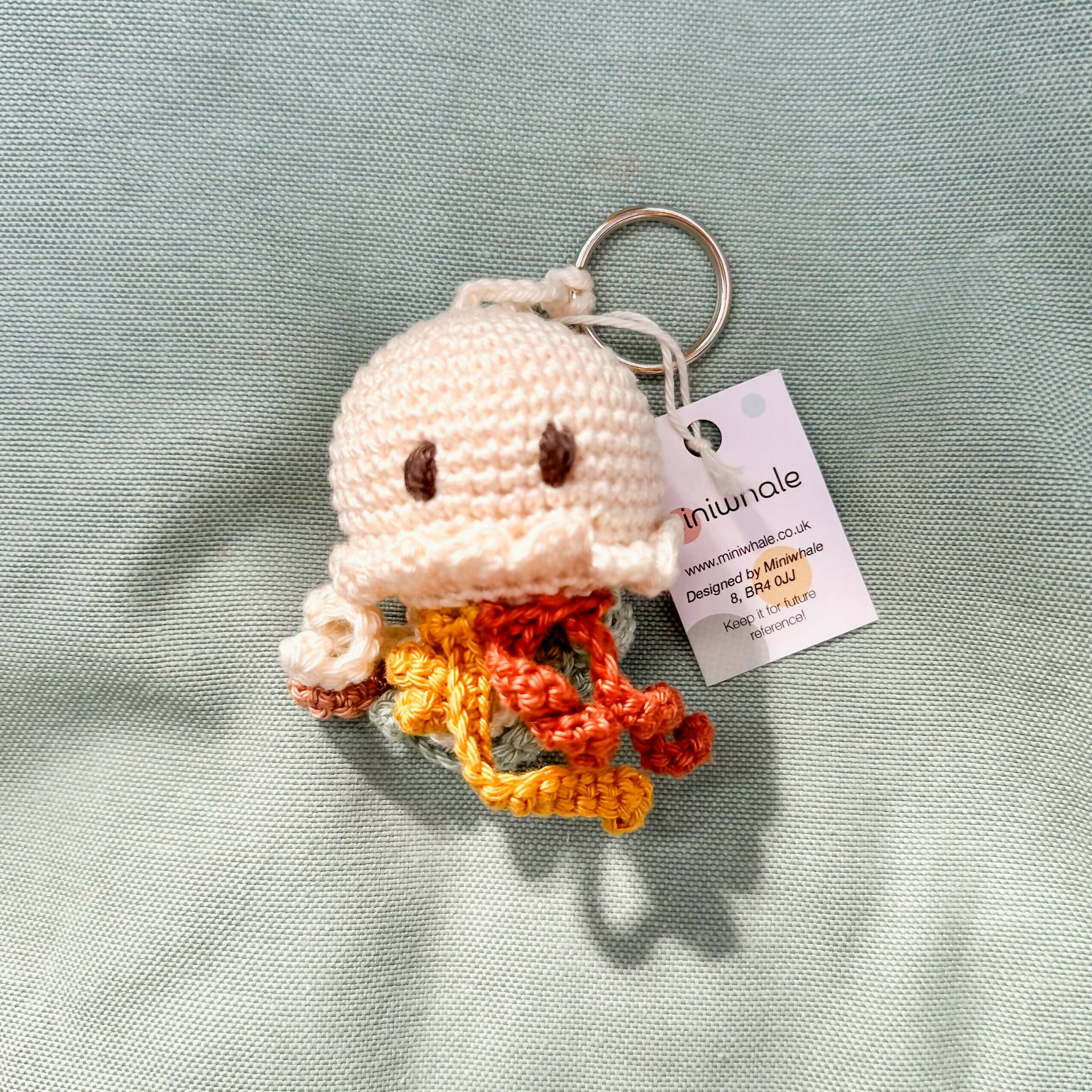 Hand-Made Crochet Jellyfish Keychain / UKCA-CE Certified