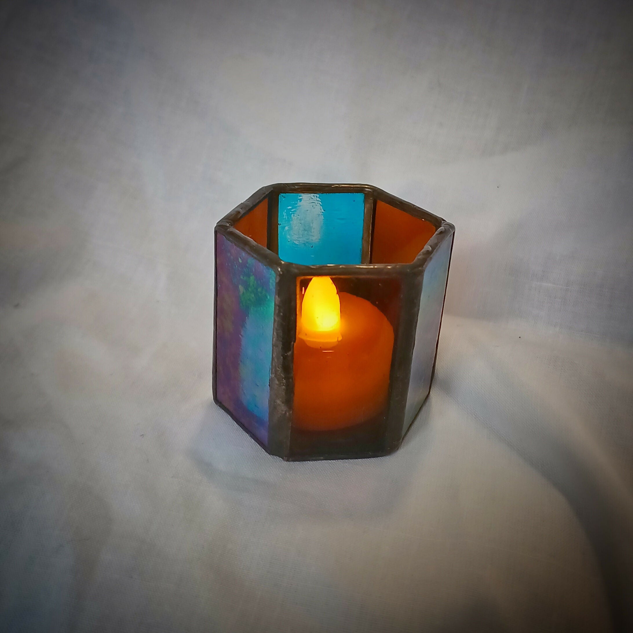 Stained Glass Tealight Holder