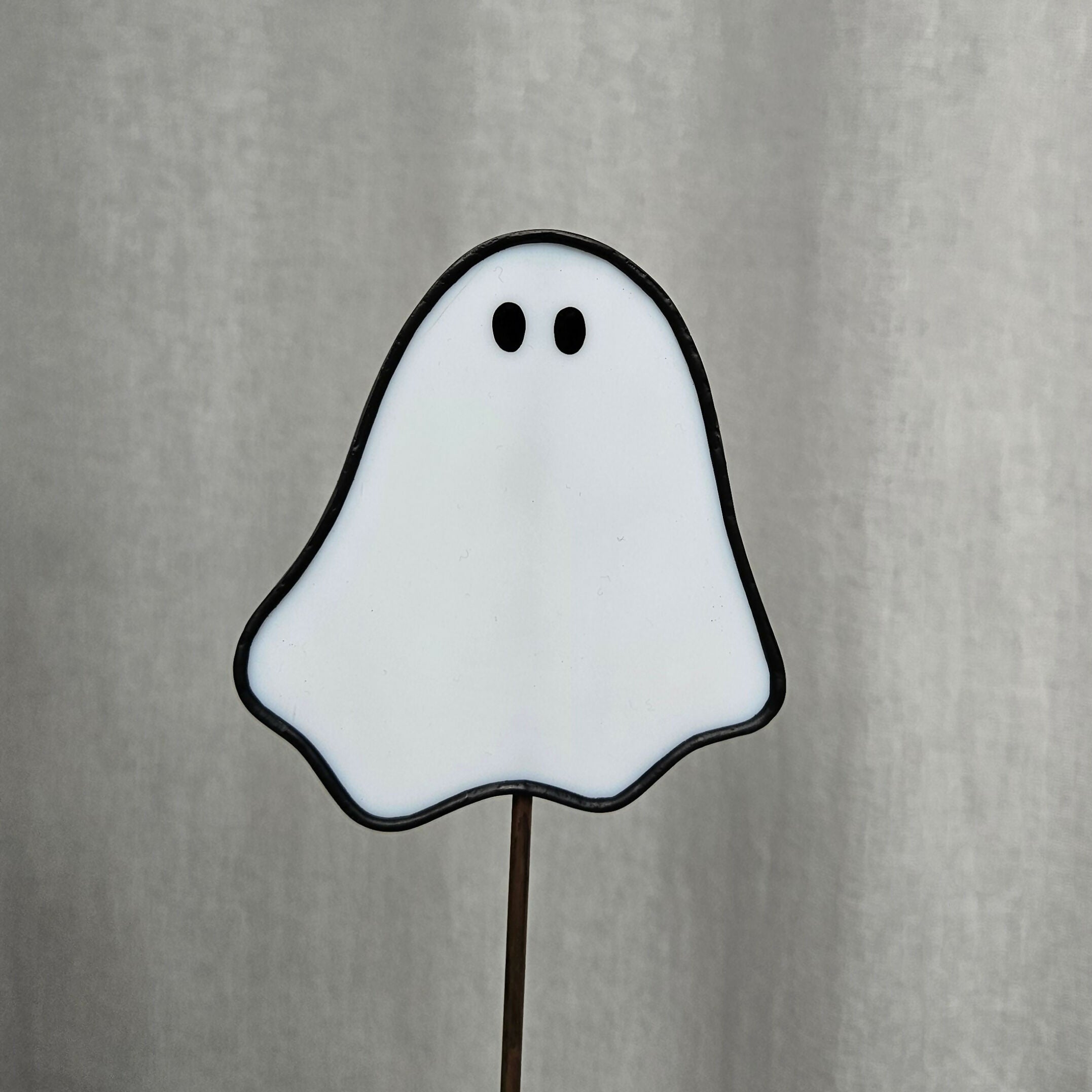 White Ghost Stained Glass Plantstake