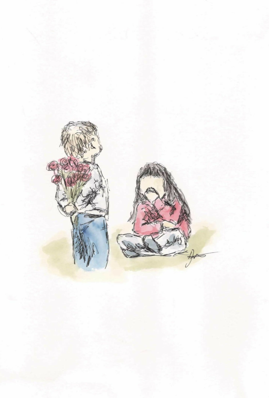 Flowers Gift Watercolour Print