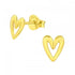 Open heart Gold Stud