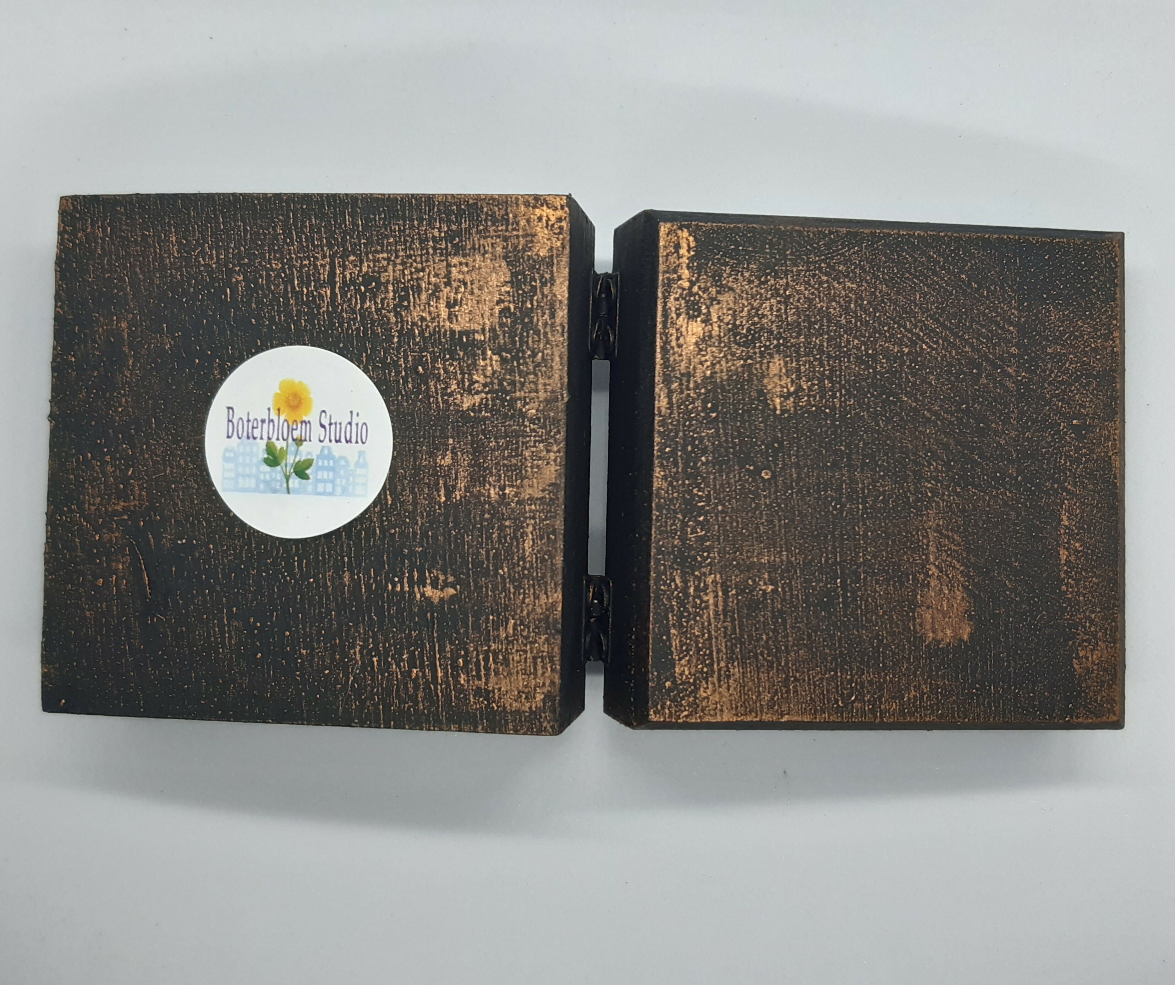 Clay Book and Mug Diorama in a Painted Box