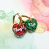 Handmade Christmas Naughty And Nice Resin Charms On Stainless Steel Hoops