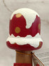 30cm Red Handmade, Free Standing Painted Wooden Bell Shaped Topped Toadstool Elf House With Double Snow - Whimsical Woodland Ornament & Holiday Keepsake