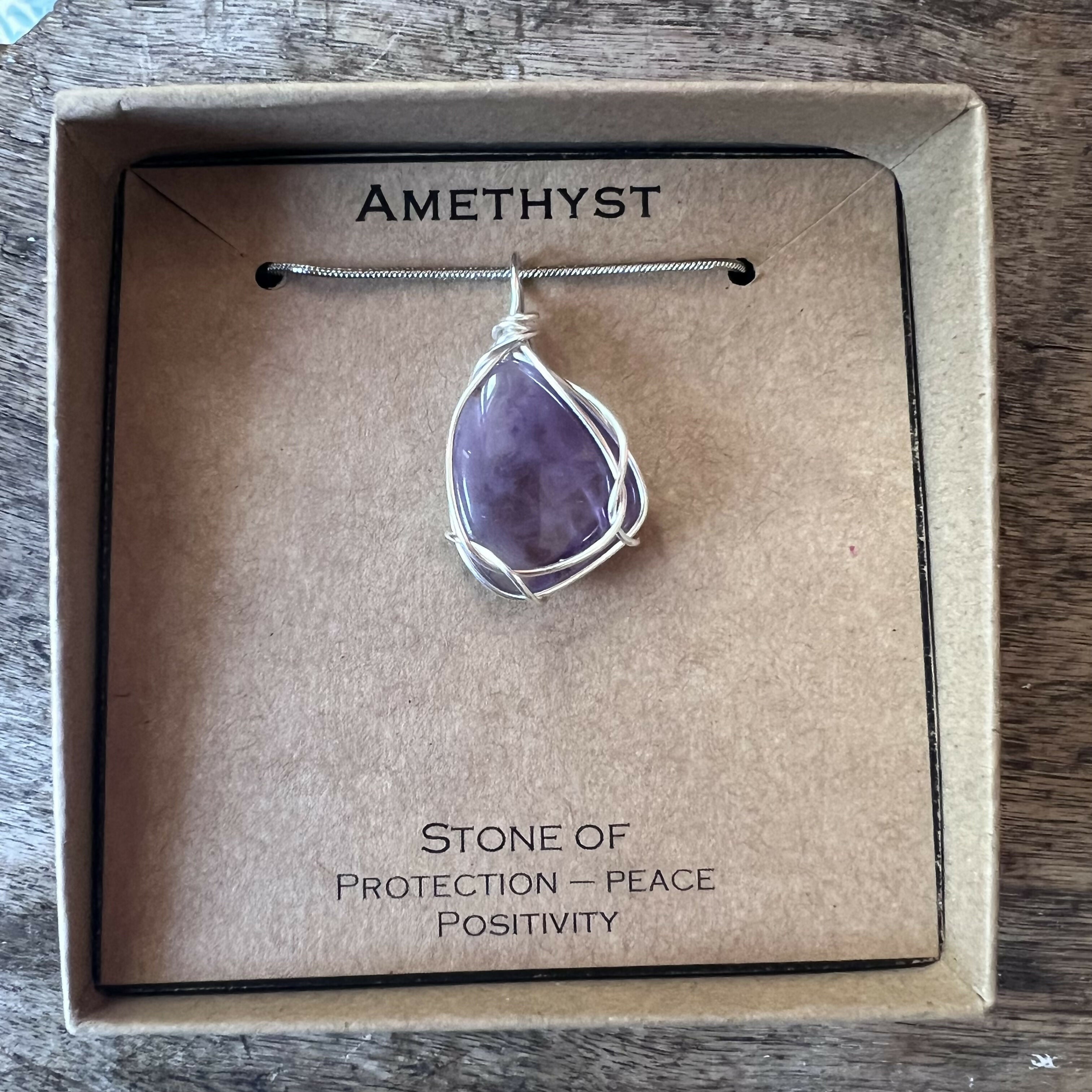 Amethyst Wire Wrapped Pendant