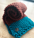MID LENGTH AUTUMN VIBE CHUNKY 2-COLOUR SCARF - RAINFOREST & MAHOGANY