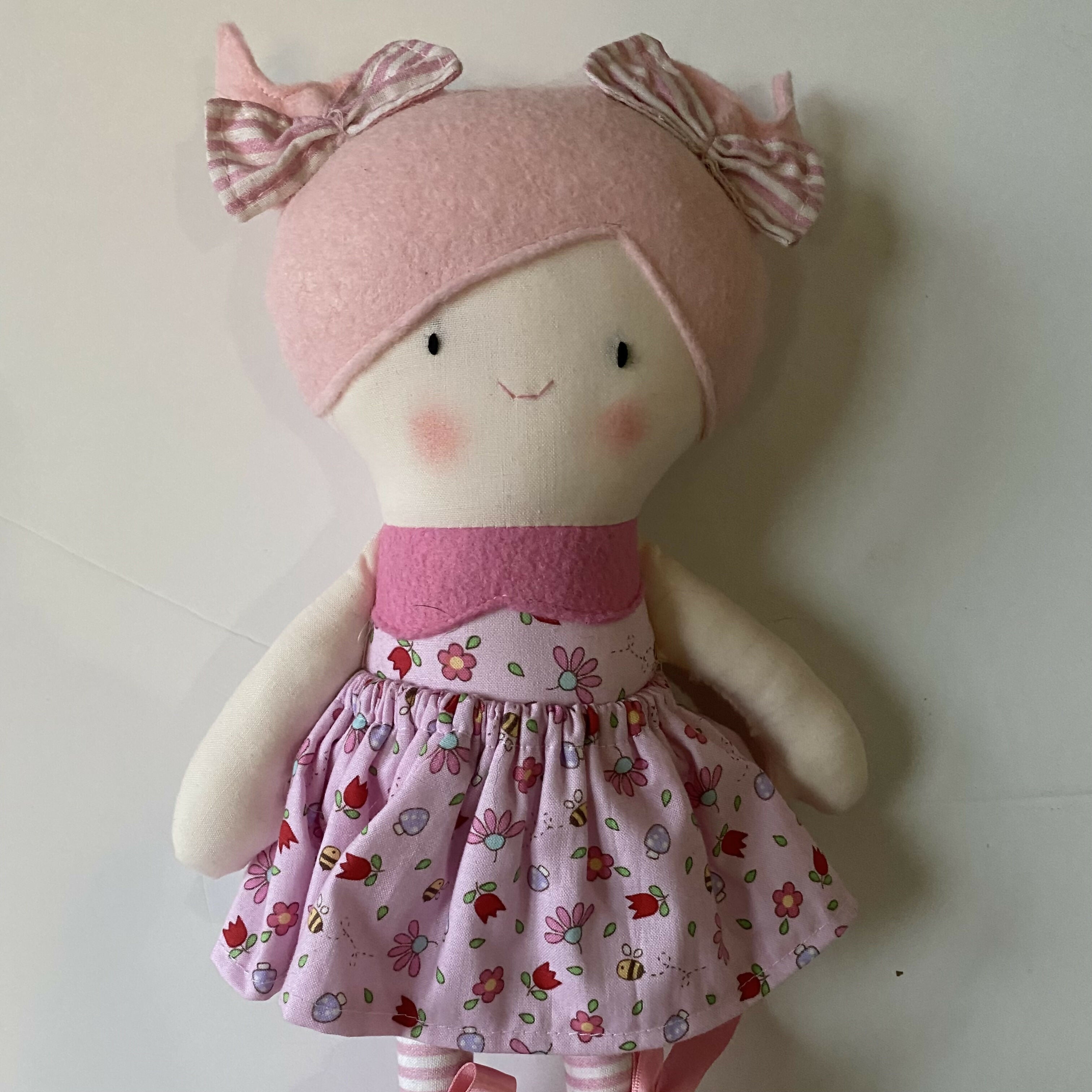 Handmade Doll in Pink Outfit