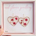 Real Flower Red Large Heart Earrings Gold Plated